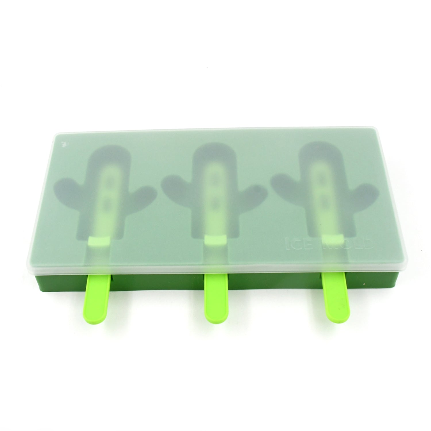 Ice Cream Mould sicle Mold, Cactus Shape Ice Molds Homemade sicle for DIY Ice sicle, 3-Cavity Summer Food Kitchen Tools (1 Pc) Ice Cream Mould sicle Mold, Cactus Shape Ice Molds Homemade sicle for DIY Ice sicle, 3-Cavity Summer Food Kitchen Tools (1 Pc)